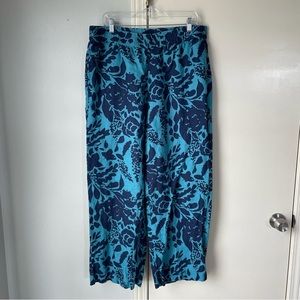 SOFT SURROUNDINGS: 100% Linen Wide Leg Trousers, Size L